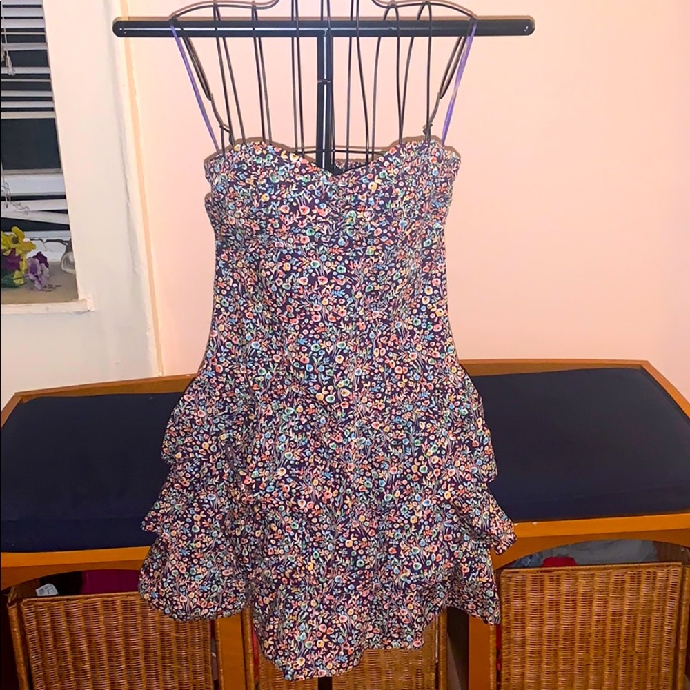 Express Strapless Floral Dress